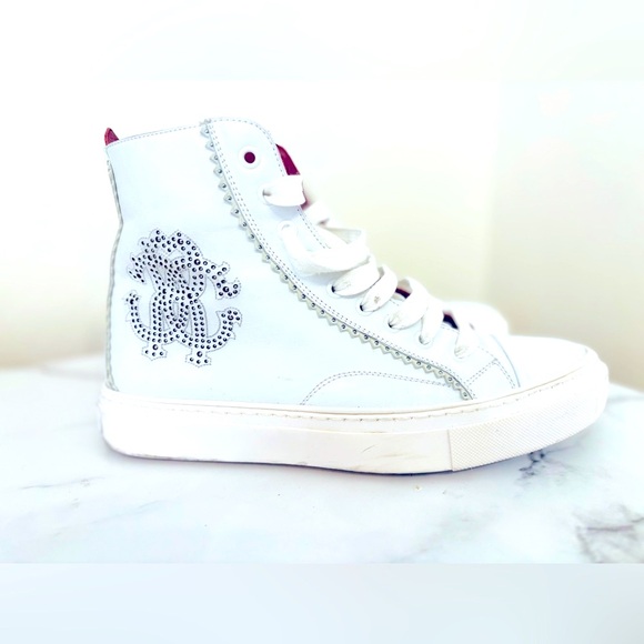 Roberto Cavalli Logo High-Top Sneakers - Picture 2 of 7